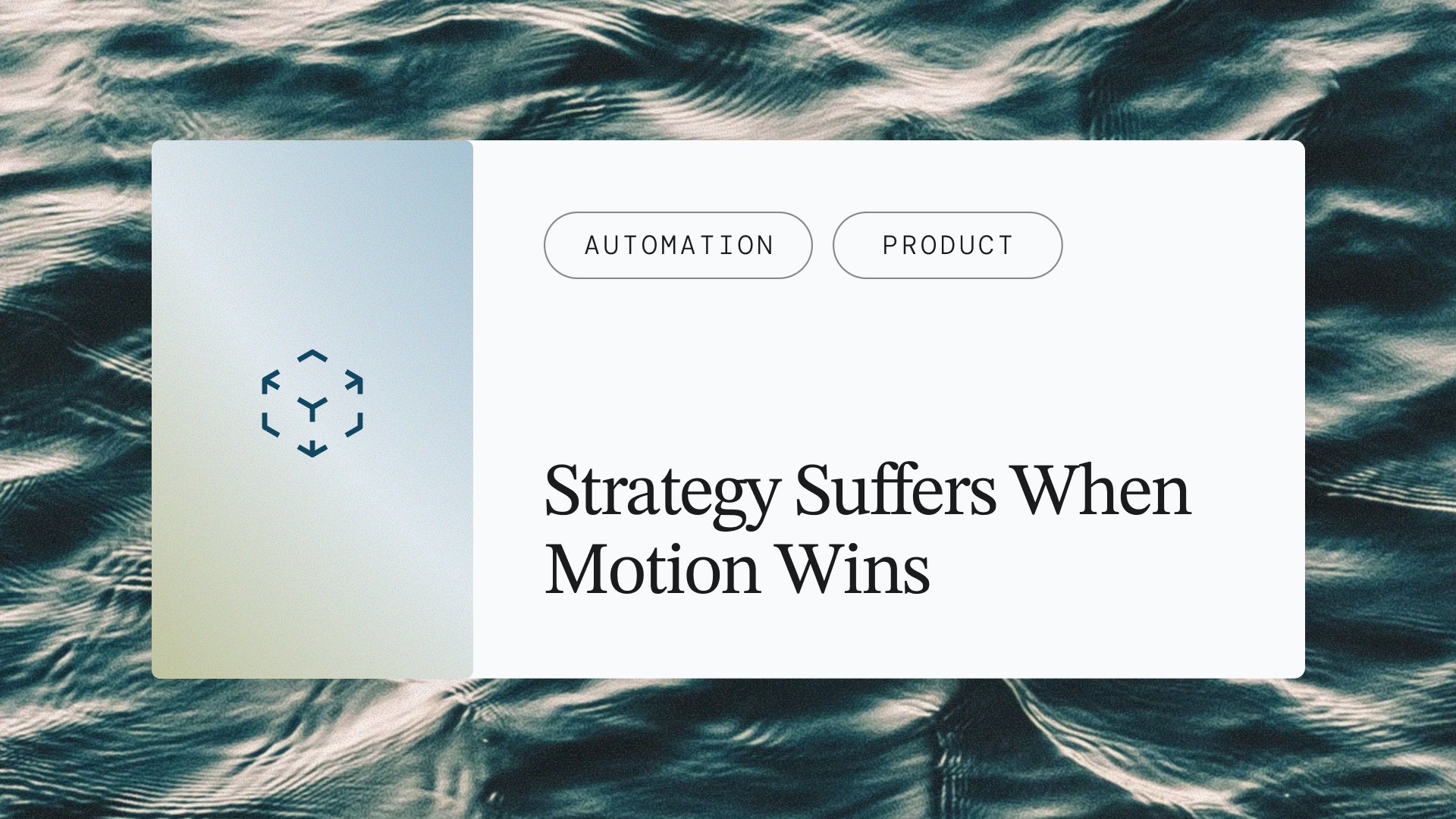 AI doesn’t replace people. It replaces motion.